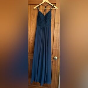 Navy Blue Prom Dress Size 0